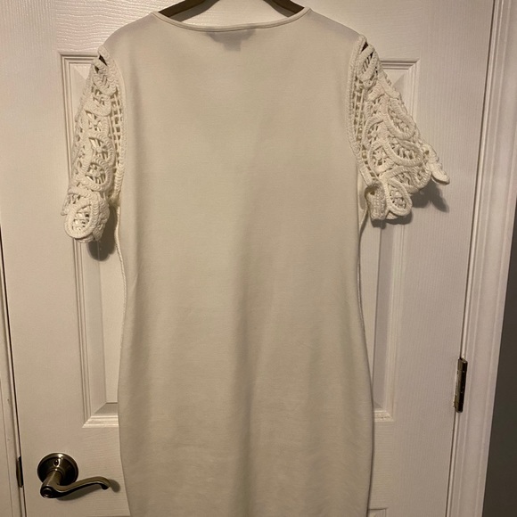 French Connection MESI MACRAME LACE JERSEY DRESS - Picture 6 of 6